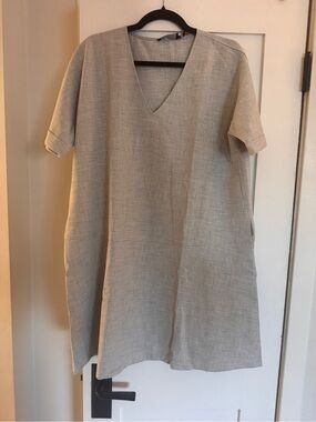 NWT Bethany Shirt Dress - Light Gray
